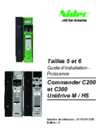 LEROY SOMER_Guide d’installation puissance Commander C200 C300 Unidrive M-HS Taille 5 & 6_fr-118p